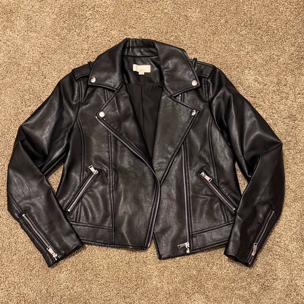 Faux Leather Moto Jacket